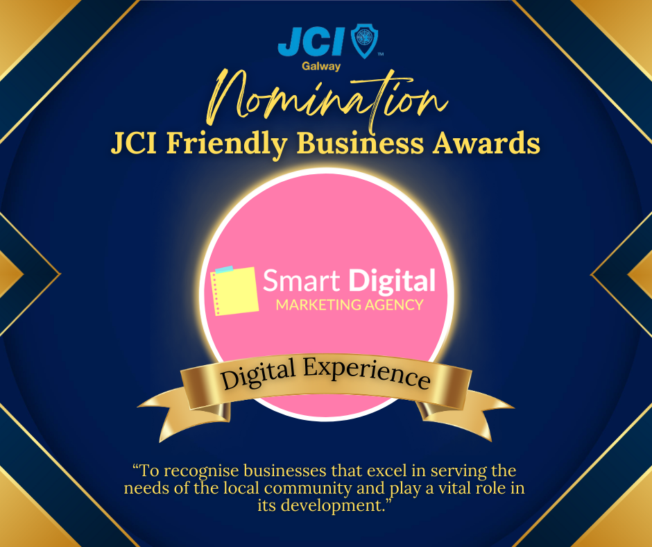 Smart Digital marketing Agency notminated in JCI Galway Awards