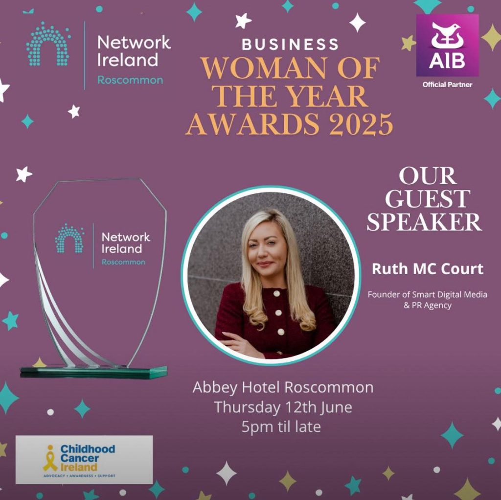 Ruth Mc Court Guest Speaker Network Roscommon Businesswoman of the Year Awards 2025