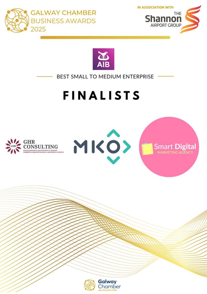 Smart Digital Marketing & PR Agency Galway Chamber Business Awards 2025